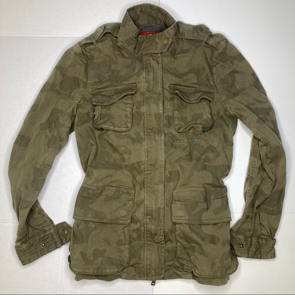 7 For All Mankind Jackets & Blazers - 7 For All Mankind Camo Jacket Zip Snap Size Small